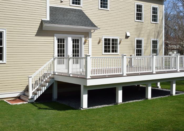 far away view of an elevated deck our team built in kansas city